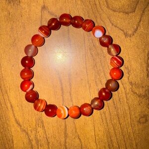 Elegant Carnelian Beaded Bracelet